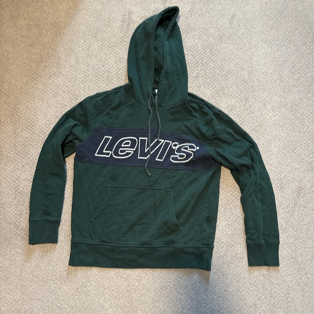 Levi's Green Hoodie Small Pullover